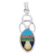 Sterling Silver Southwest Multicolor Pendant Jewelry EX29772